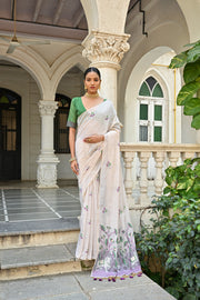 Pranshi Wine Pichwai Muga Cotton Saree